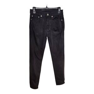 American Eagle Jeggings Black Wash Flex Denim Pants Womens Size 28